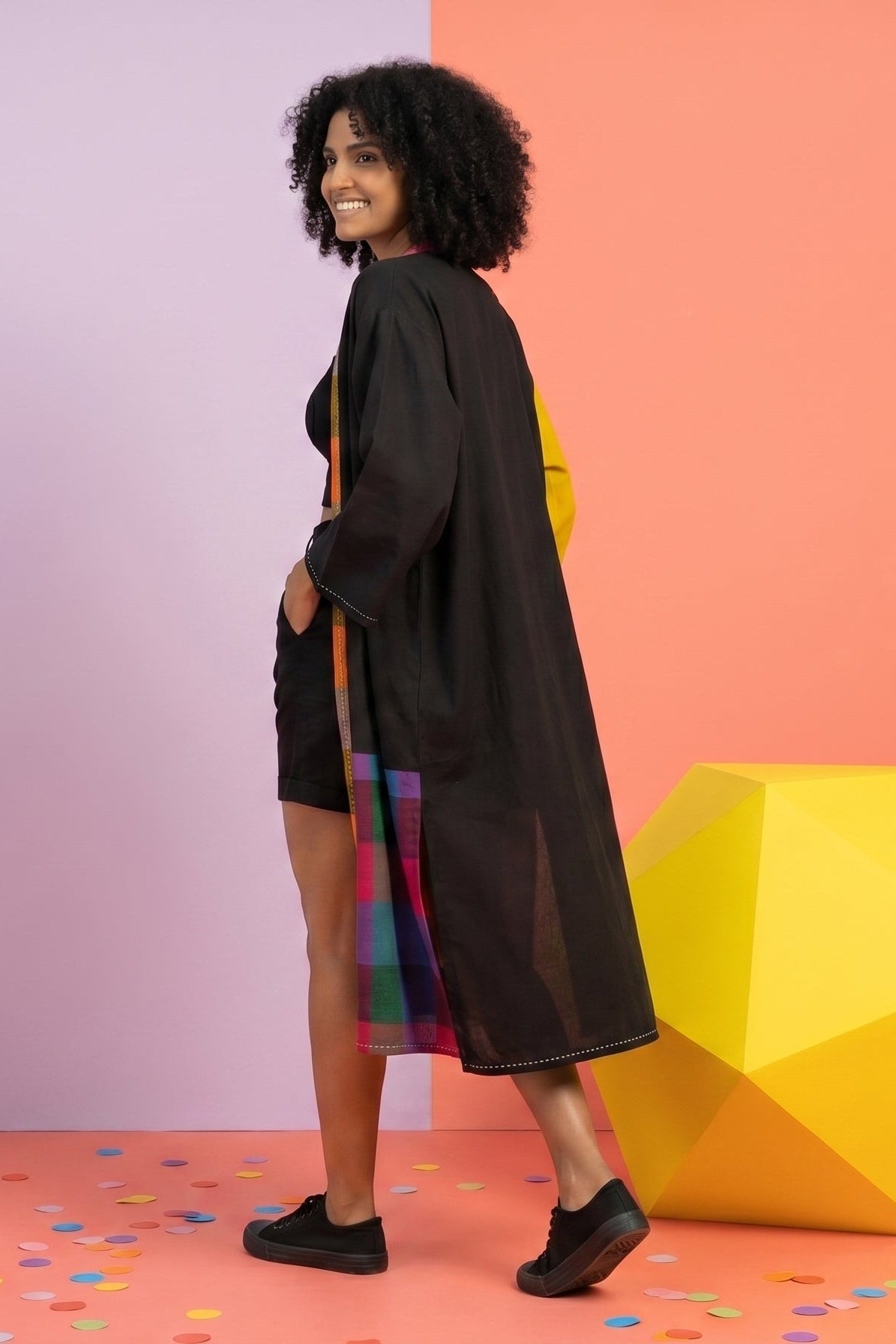 Mismatch Made Perfect  Long Shrug  (Oversized Fit)