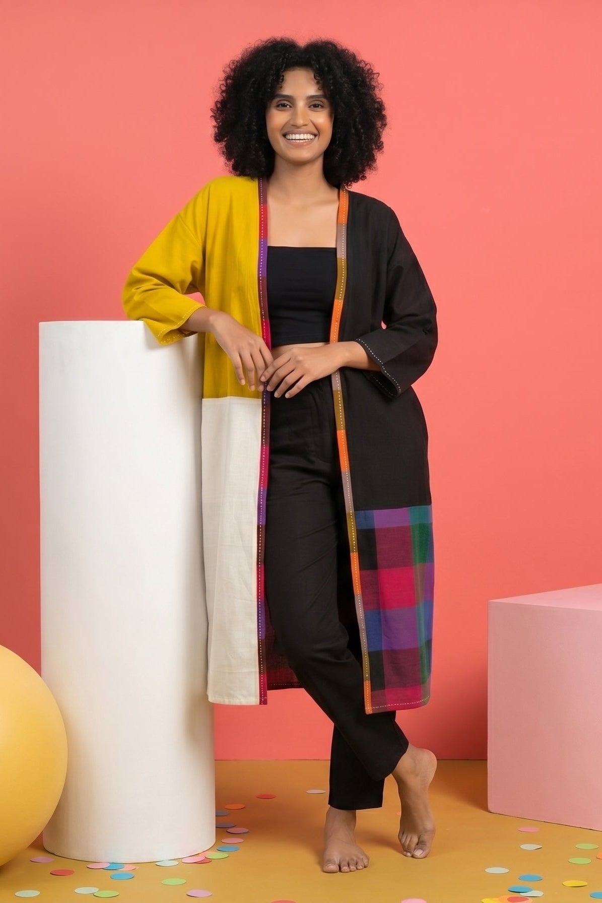 Mismatch Made Perfect  Long Shrug  (Oversized Fit)
