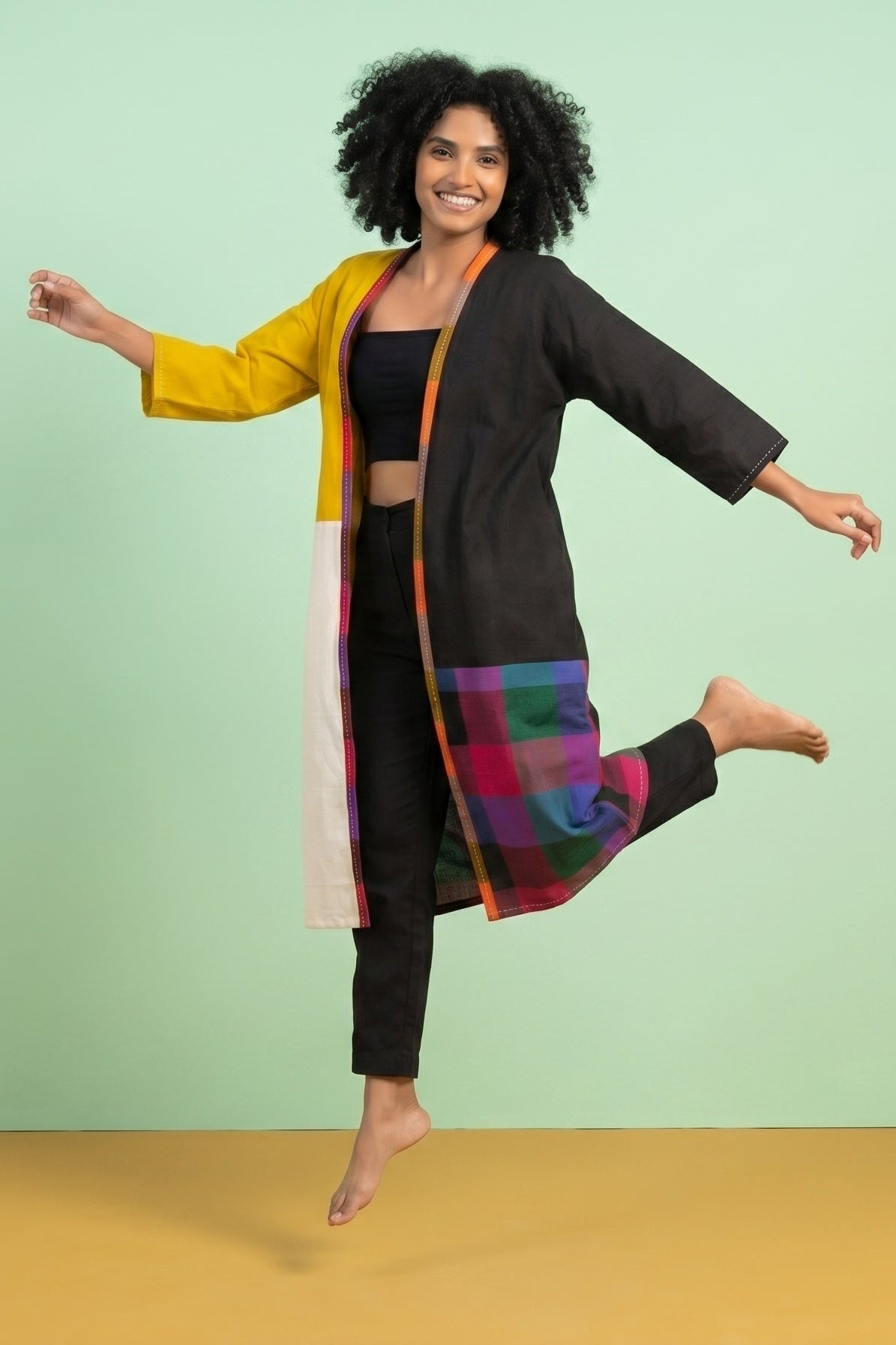 Mismatch Made Perfect  Long Shrug  (Oversized Fit)