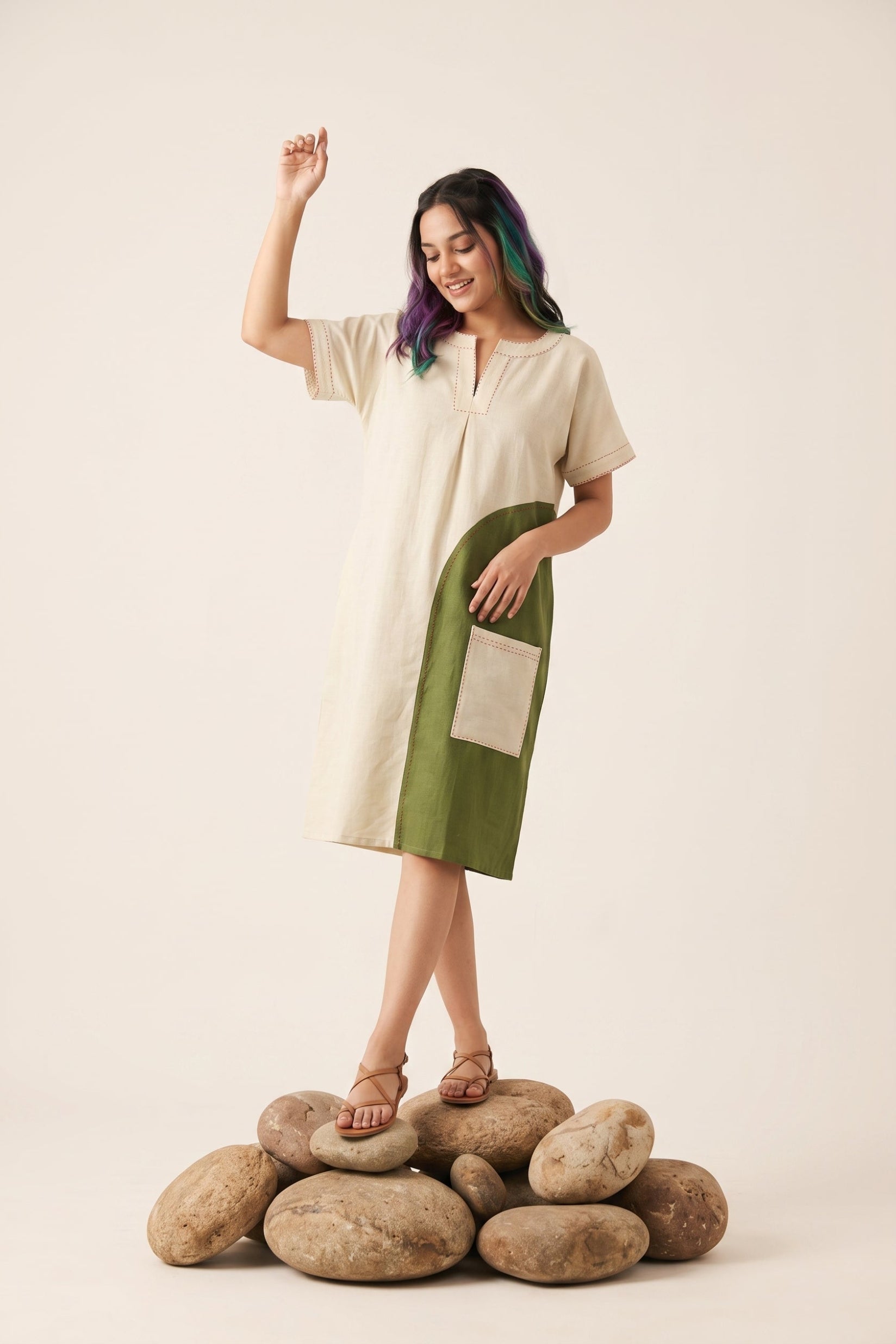 Olive Whisper Dress