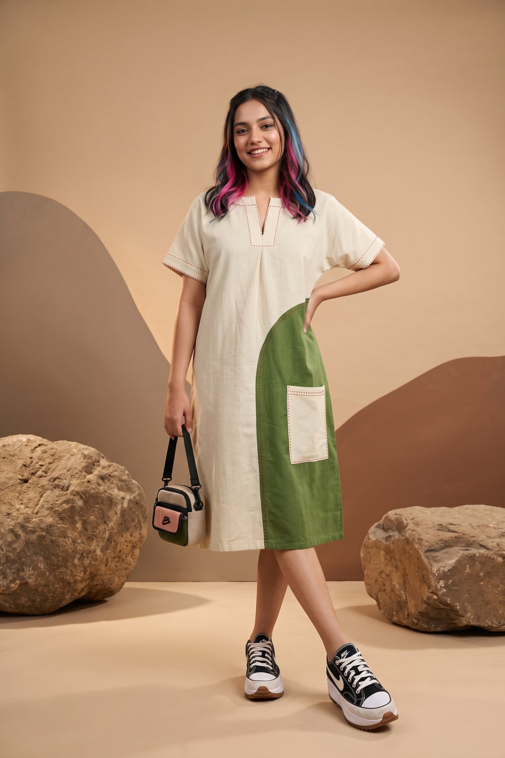 Olive Whisper Dress