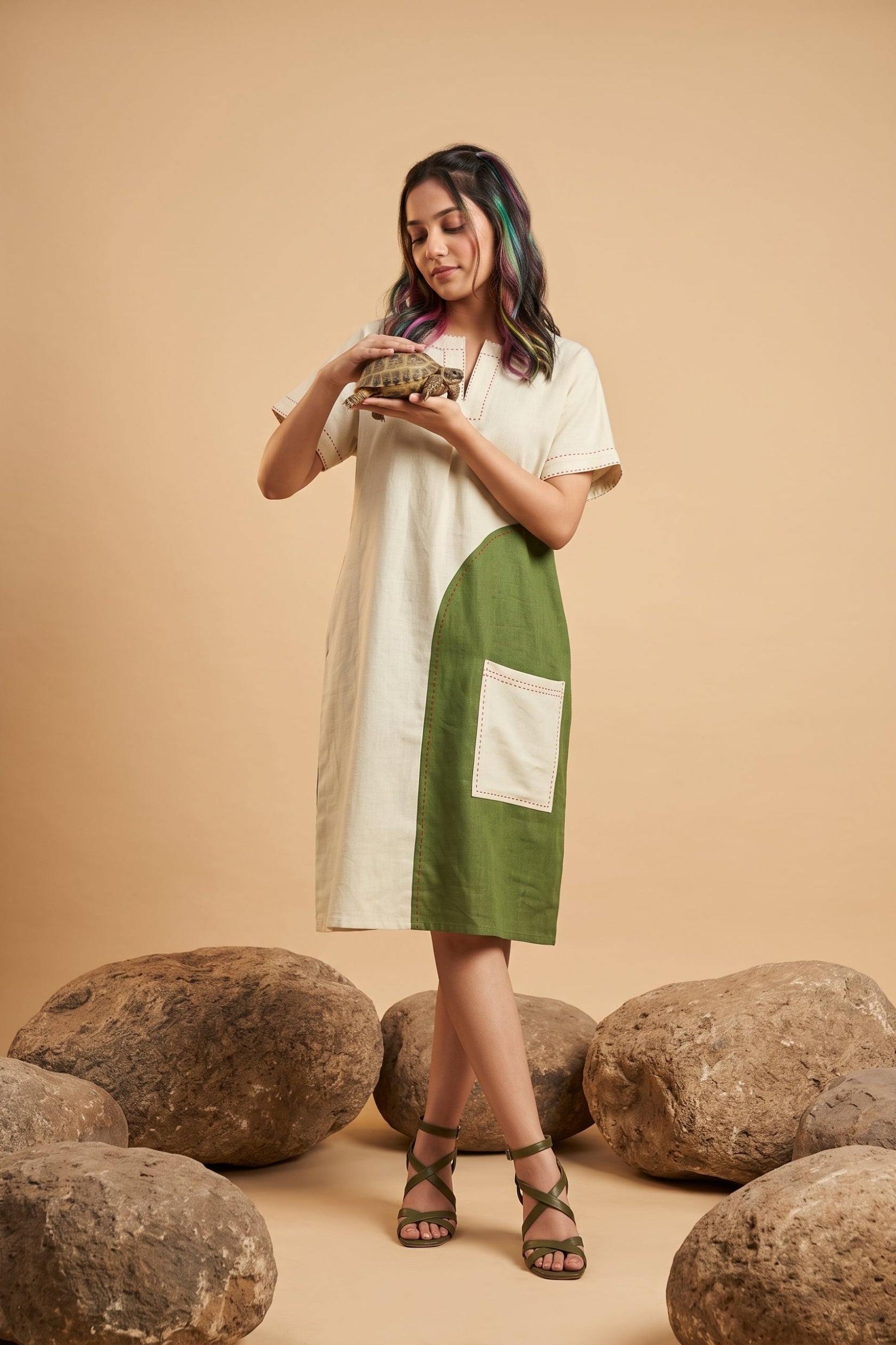 Olive Whisper Dress